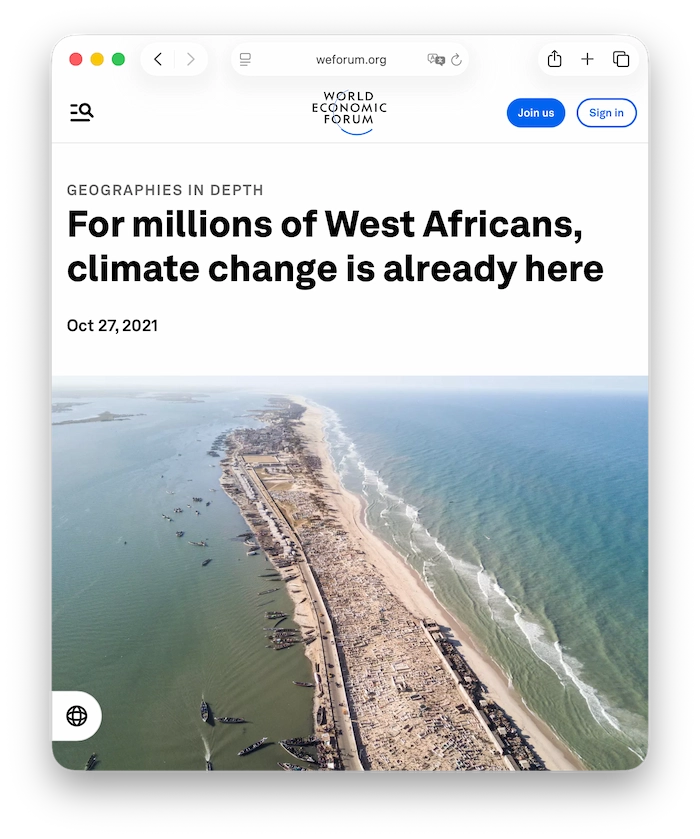 World Economic Forum report screenshot